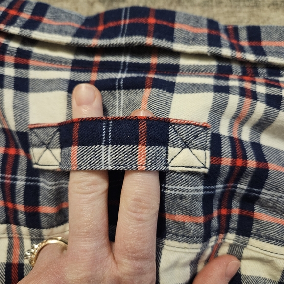 NWT Duluth Trading Co red, white and blue Free Swingin relaxed fit flannel 4xl - Picture 8 of 8